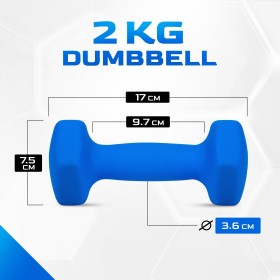 Gusseisenhanteln 2 kg - Ergonomisch, rutschfest und vielseitig einsetzbar