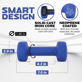 Haltères en Fonte 2,7 kg – Confortables, Durables et Polyvalents