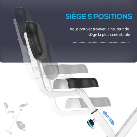 Vélo d'Appartement Pliable – 8 Niveaux de Résistance, Écran LCD Multifonction, Confortable