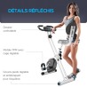 Bicicleta estática plegable - 8 niveles de resistencia, pantalla LCD multifunción, cómoda