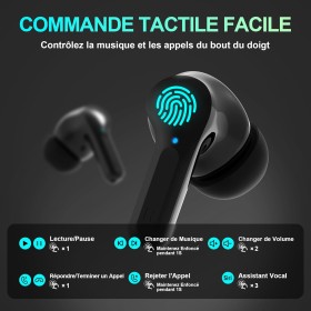 Écouteurs Bluetooth Sport - Son Hi-Fi, 35h Playtime, Ergonomique, Bluetooth