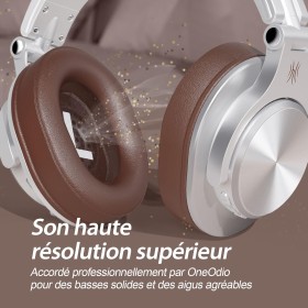 Casque Bluetooth sans Fil - Son, Autonomie 72h, Micro Antibruit, Port de Partage, Confort