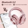 Casque Bluetooth 72h+ d'Autonomie, Qualité Sonore, Micro Antibruit, Port de Partage, Confort et Sécurité Verrouillage Jack