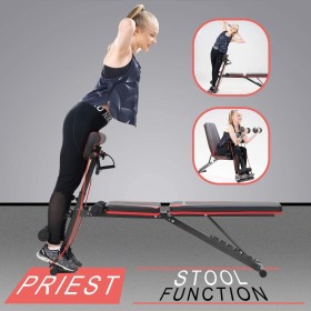 Banc de Musculation Multifonction Pliable – Réglable en 7 Positions, Compact, Confort Optimal