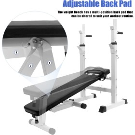 Banc de Musculation Pliable avec Support pour Haltères – Réglable, Confortable, Compact