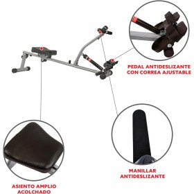 Rameur avec Moniteur Numérique - 12 Niveaux de Résistance, Ergonomique, Compact, Silencieux, Suivi des Performances