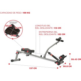 Rameur avec Moniteur Numérique - 12 Niveaux de Résistance, Ergonomique, Compact, Silencieux, Suivi des Performances