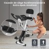 Vélo d'Appartement Pliable – 16 Niveaux de Résistance, Silencieux, Confortable, Moniteur Multifonctionnel, Compact