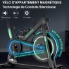 Vélo d'Appartement Magnétique – Suivi de Performance, Confort, Volant d'Inertie, Écran LCD, et Tapis de Sol