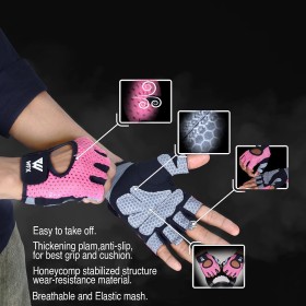 Gants de Fitness Respirants Rose - Confort Optimal pour Haltérophilie et Entraînement