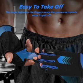 Gants de Fitness Respirants Bleu - Confort Optimal pour Haltérophilie et Entraînement