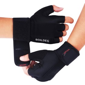 Gants de Fitness Respirants à Scratch Noir - Confort Optimal pour Haltérophilie et Entraînement