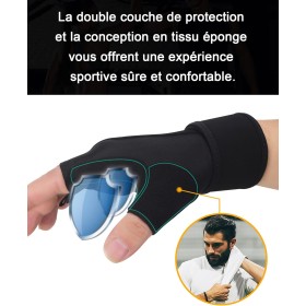 Gants de Fitness Respirants à Scratch Noir - Confort Optimal pour Haltérophilie et Entraînement