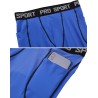 Ensemble Compression Homme 3 Pièces Bleu - Tee Shirt, Legging, Pantalon de Sport pour Fitness