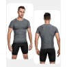 Lot de 3 Tee Shirts Compression Homme - Manches Courtes pour Running, Fitness, Gym et Musculation