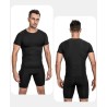 Tee Shirt Compression Homme Noir - Running, Fitness, Gym et Musculation