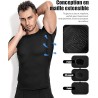 Tee Shirt Compression Homme Noir - Running, Fitness, Gym et Musculation