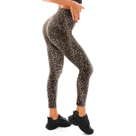 Legging de Sport Femme Taille Haute Imprimé Léopard - Confort Extensible pour Gym et Yoga