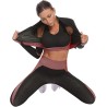 Ensemble Vêtement de Sport Femme 3 Pièces - Yoga et Fitness Set avec Soutien-Gorge Sport, Legging Taille Haute et Veste Zippée