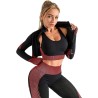 Ensemble Vêtement de Sport Femme 3 Pièces - Yoga et Fitness Set avec Soutien-Gorge Sport, Legging Taille Haute et Veste Zippée