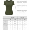 T-shirt de Sport Femme, Respirant et Extensible, Manches Courtes, Entraînement Fitness