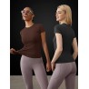 T-shirt Sport Femme Manches Courtes, Respirant, Séchage Rapide, Idéal pour Entraînement et Fitness