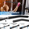 Barre de Tirage Musculation Triceps Biceps - Barre en Acier Noir, Détachable pour Poulie