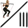 Barre de Musculation pour Élastiques et Pilates, Compatible avec Bandes de Résistance