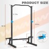 All-in-One Adjustable Dumbbell and Squat Rack - 21 Positions, Rugged, Multi-Grip Bar and Integrated Storage Rack