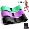 Bande Élastique Fitness en Tissu - 3 Niveaux de Force, Polyvalente Squats/Yoga/Pilates