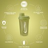 Shaker à Protéines Vert 700ml - Avec Bouchon Rotatif, Passoire & Échelle de Mesure, Anti-Fuite, Sans BPA et DEHP