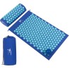 Kit d'Acupression XL - Tapis, Coussin, Boule de Massage Musculaire et Relaxation - Bleu-Turquoise