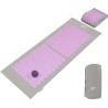 Kit d'Acupression XL - Tapis, Coussin, Boule de Massage Musculaire et Relaxation - Gris-Violet