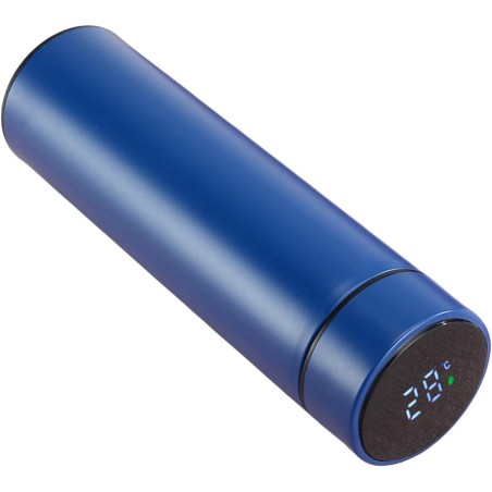 Bouteille Isotherme en Acier Inoxydable - Écran LCD Intelligent, avec Passoire à Thé, 450ml - Bleu