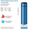 Bouteille Isotherme en Acier Inoxydable - Écran LCD Intelligent, avec Passoire à Thé, 450ml - Bleu