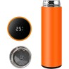 Bouteille Isotherme en Acier Inoxydable - Écran LCD Intelligent, avec Passoire à Thé, 450ml - Orange