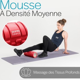 Rouleau de Massage à Picots - Massage Musculaire Profond - Portable et Résistant en Mousse