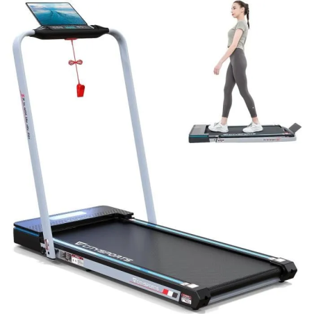 Tapis de Course Pliable 12km/h, Bluetooth, LED