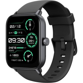 Montre Connectée Waterproof Noire avec Alexa Intégrée, Écran HD 1,8", Compatibilité Android/iOS