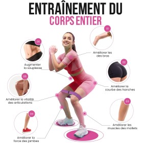 Elastique musculation antidérapant de lot de 3 bandes