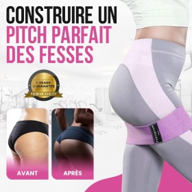 Elastique musculation antidérapant de lot de 3 bandes