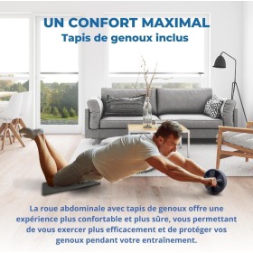 Rouleau Abdominal Robuste avec Tapis - Stable et Silencieux