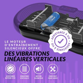 Plaque Vibrante - Vibrations Silencieuses, Bluetooth, et 180 Niveaux de Vitesse