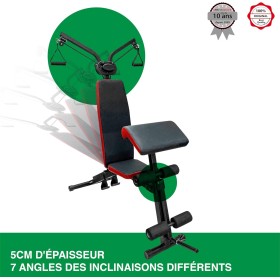 Banc de Musculation Multifonctionnel - Réglable, Rembourré, Entraînement Complet