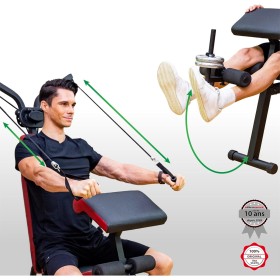 Banc de Musculation Multifonctionnel - Réglable, Rembourré, Entraînement Complet