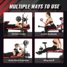 Banc de Musculation Multifonction - Réglable, Support d'Haltères, Bras et Jambes, Confort et Durabilité