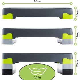 Aerobic-Stepboard mit Anti-Rutsch-Matte - verstellbar, Premium-Qualität