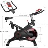 Bicicleta estática plegable - 5 niveles de resistencia, volante de inercia, pantalla LCD, cómoda, pulsómetro