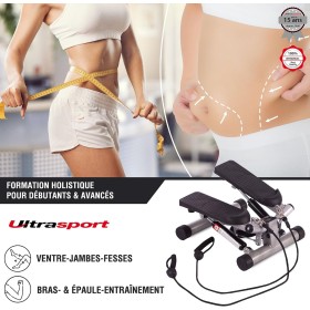 Step Musculation avec Affichage LCD - Renforcement Musculaire et Cardio Compact, Robuste et Résistance Réglable