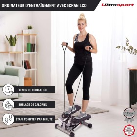 Step Musculation avec Affichage LCD - Renforcement Musculaire et Cardio Compact, Robuste et Résistance Réglable